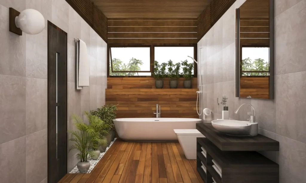 Modern layout introducing the Contemporary Bathrooms service at Bathroom Renovations West Auckland.