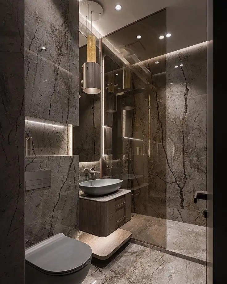Gold tapware in luxury bathrooms by Bathroom Renovations West Auckland